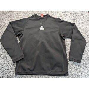 Vintage Utah State Aggies Shirt Men Small Black Embroidered Softball Fit Therma